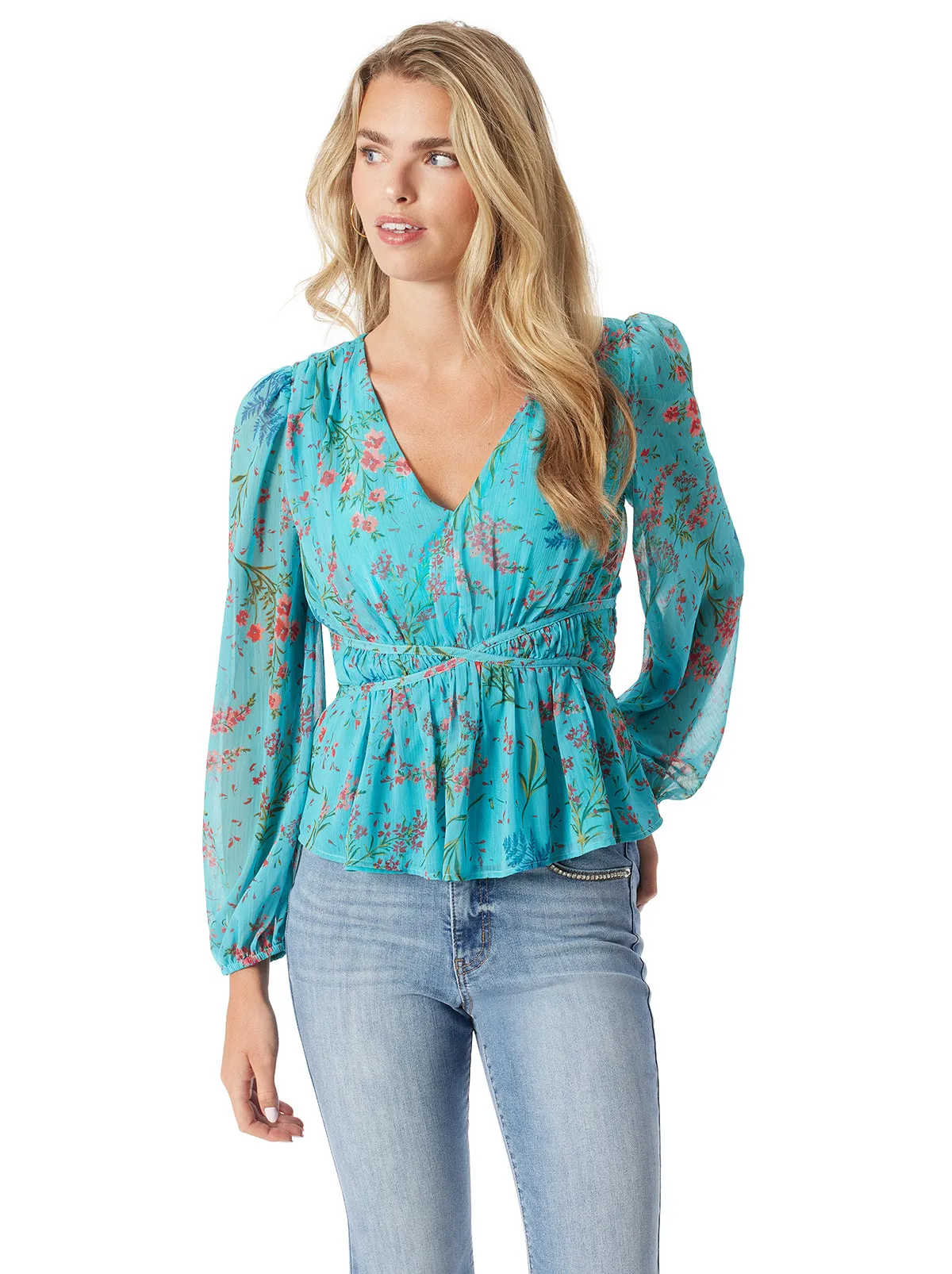 Marjani Top in Baltic-Field Floral sold by Jessica Simpson product image thumbnail 2
