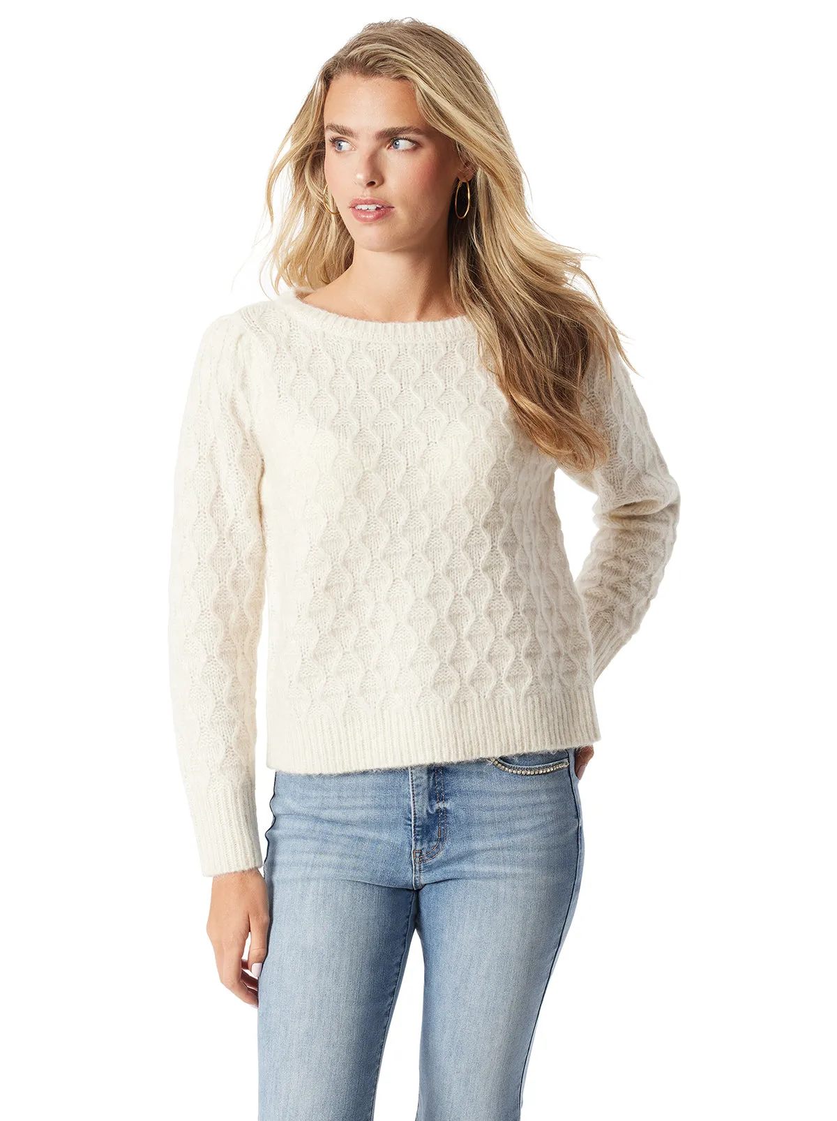 Kati Sweater in Oatmeal Combo sold by Jessica Simpson