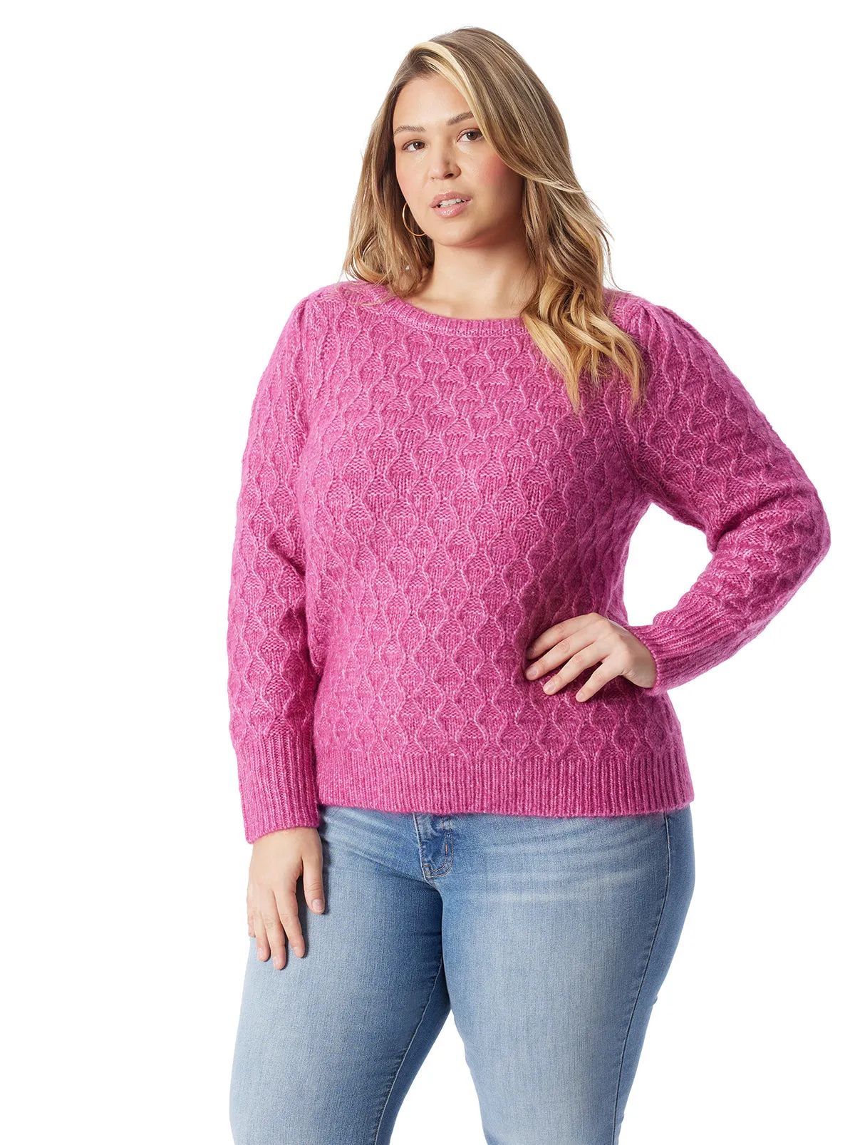 Kati Sweater in Festival Fushia Combo sold by Jessica Simpson