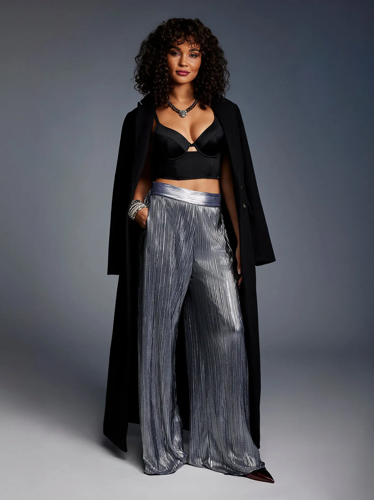 Adaeze Wide Leg Pant in Peacoat sold by Jessica Simpson