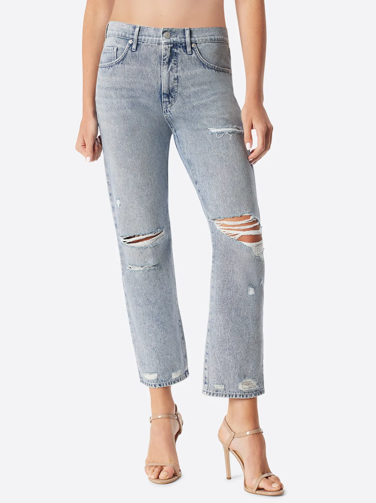 Harmony Straight High Rise Jean in Aura sold by Jessica Simpson