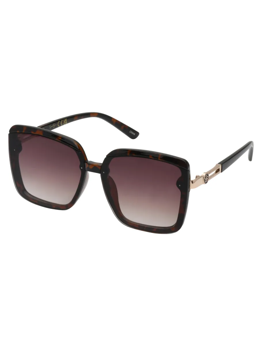 Oversized Fashionable Square Sunglasses in Tortoise sold by Jessica Simpson