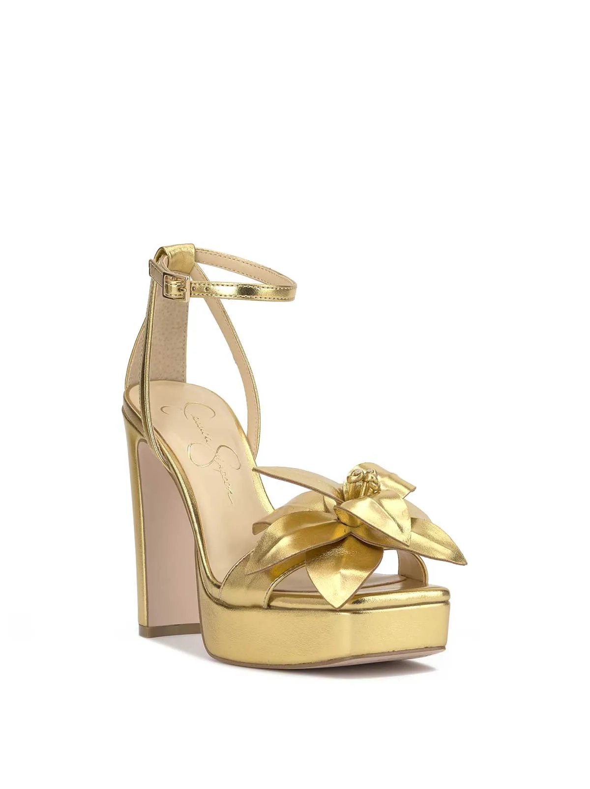 Camise Platform Sandal in Gold sold by Jessica Simpson