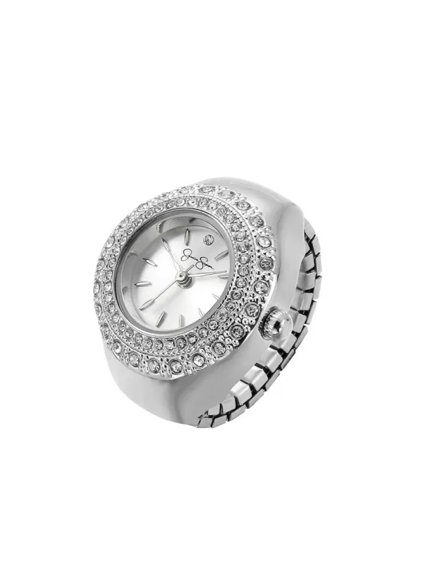 Crystal Ring Watch in Silver sold by Jessica Simpson