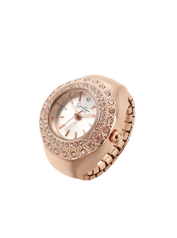 Crystal Ring Watch in Rose Gold sold by Jessica Simpson