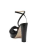 Immie Platform Sandal in Black Snake sold by Jessica Simpson