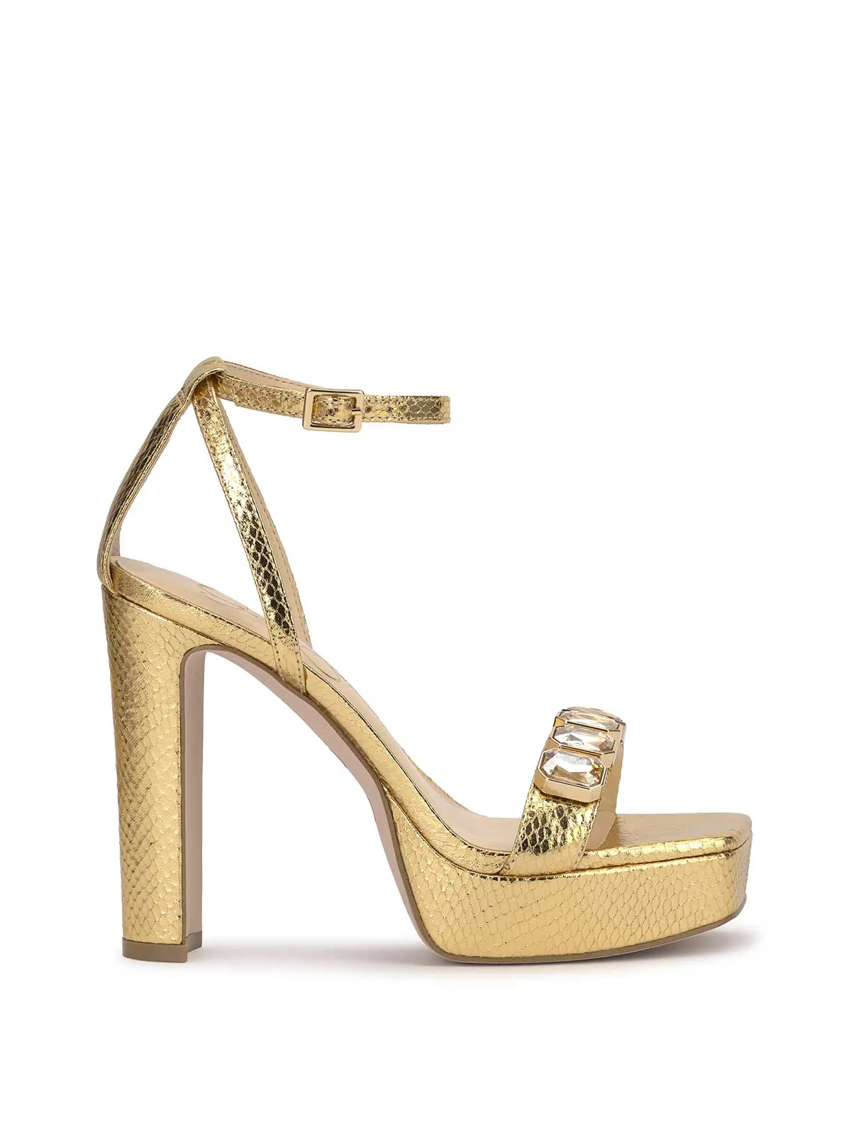 Callirah Platform in Gold sold by Jessica Simpson