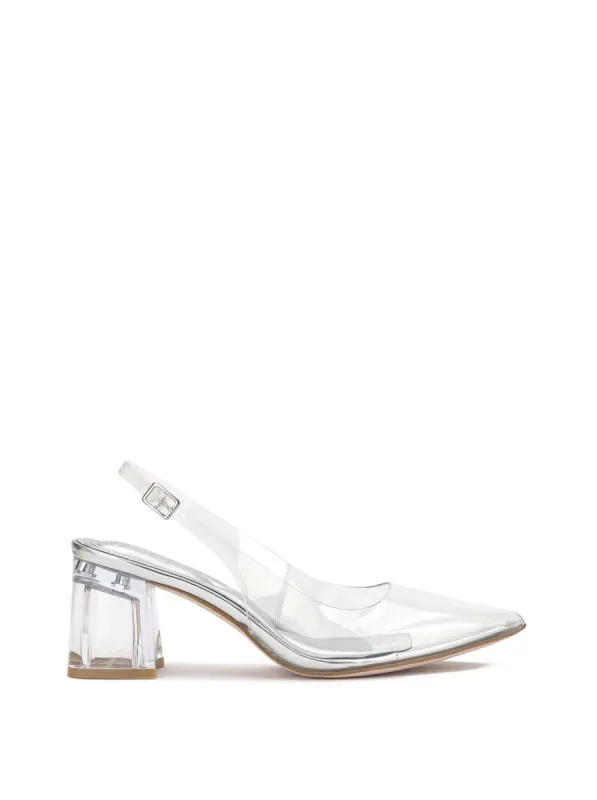 Syrina Slingback Pump in Clear sold by Jessica Simpson