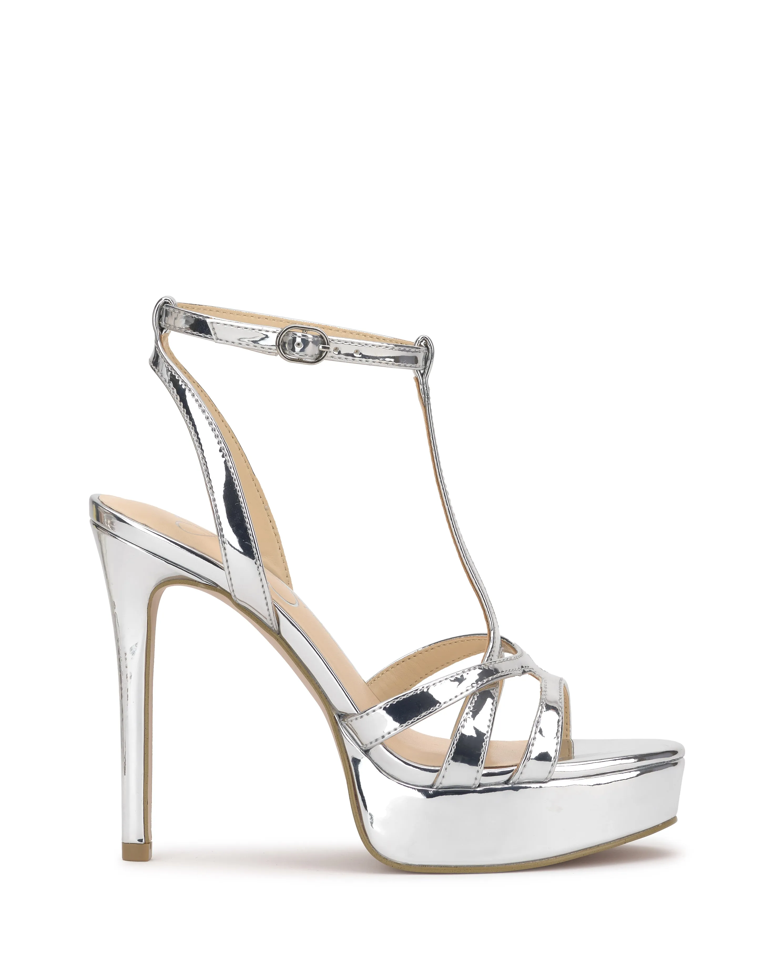 Sippete Platform Sandal in Silver sold by Jessica Simpson