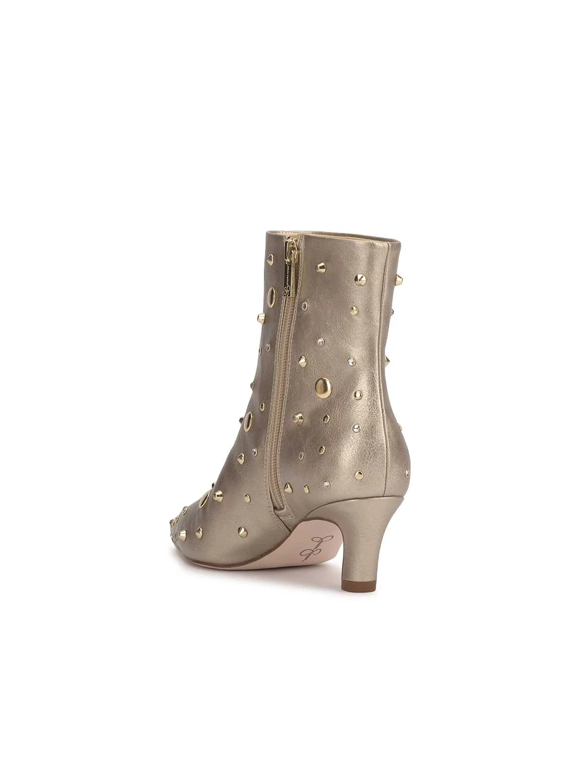 Viviana Kitten Heel Bootie in Gold sold by Jessica Simpson product image thumbnail 4