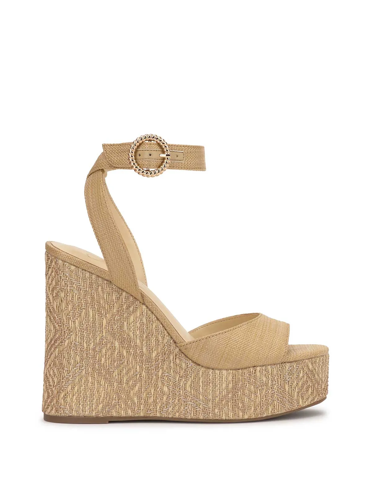 Kamindi Espadrille Wedge in Natural Raffia sold by Jessica Simpson