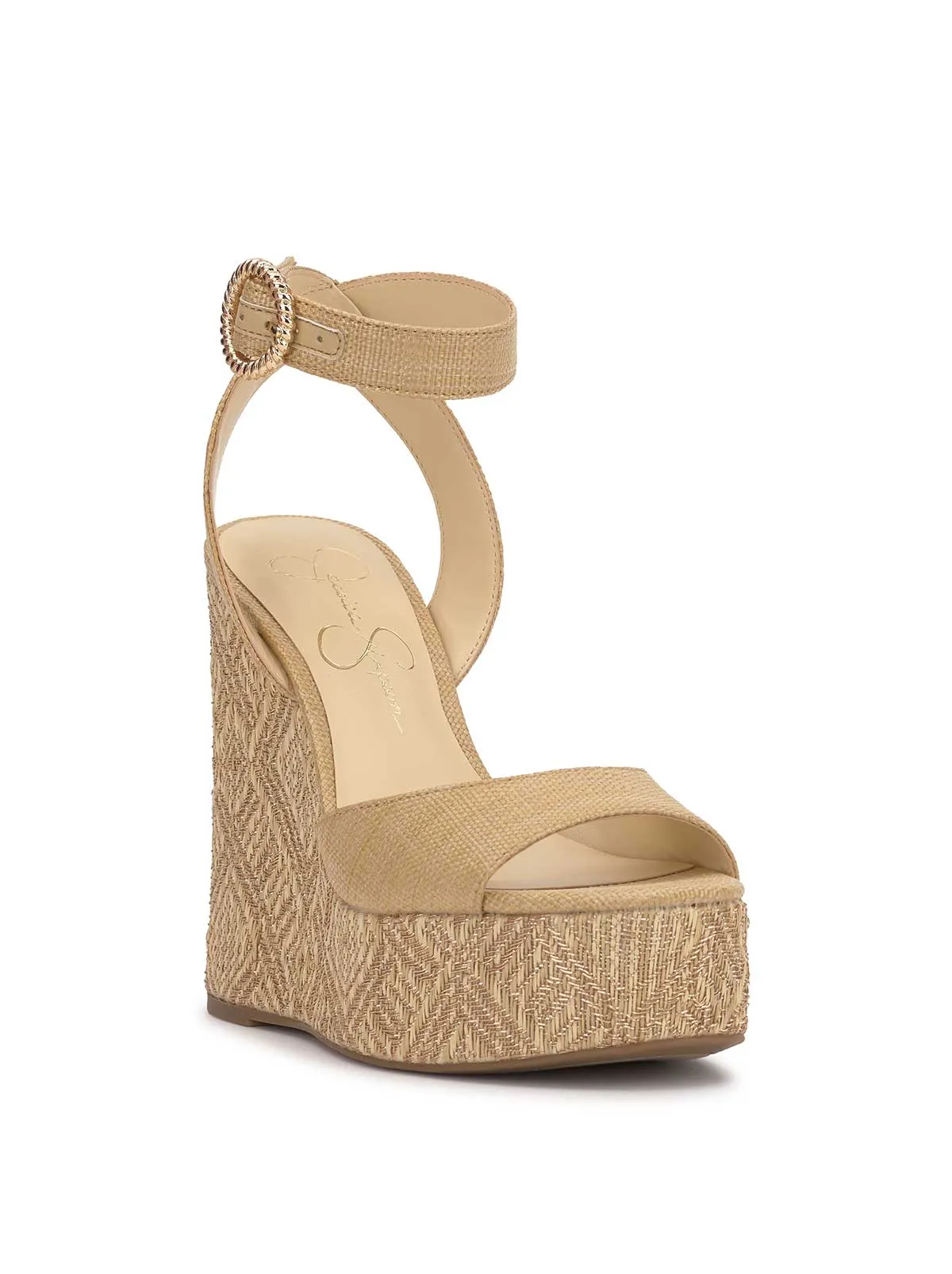 Kamindi Espadrille Wedge in Natural Raffia sold by Jessica Simpson product image thumbnail 4