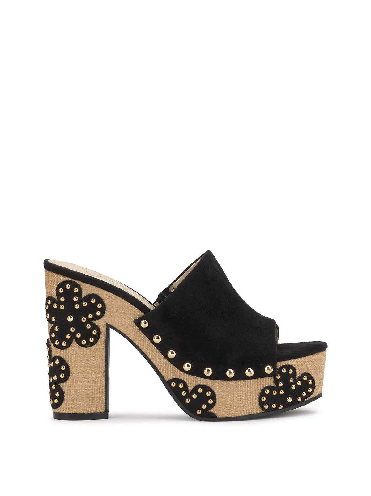 Shelbie Platform Slide in Black Floral sold by Jessica Simpson