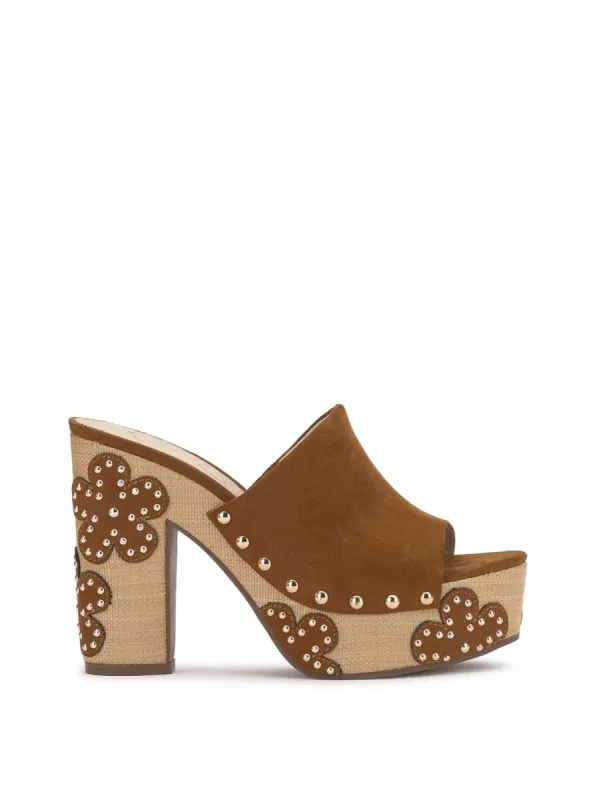 Shelbie Platform Slide in Tuscan Tan sold by Jessica Simpson