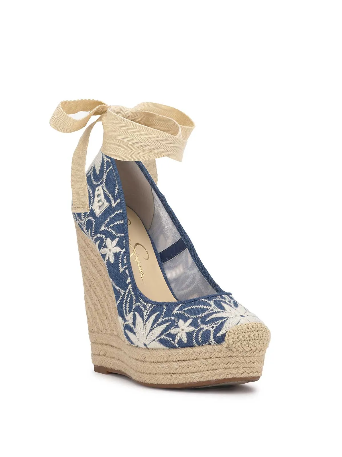 Zexie Platform Wedge in Floral Denim sold by Jessica Simpson product image thumbnail 4