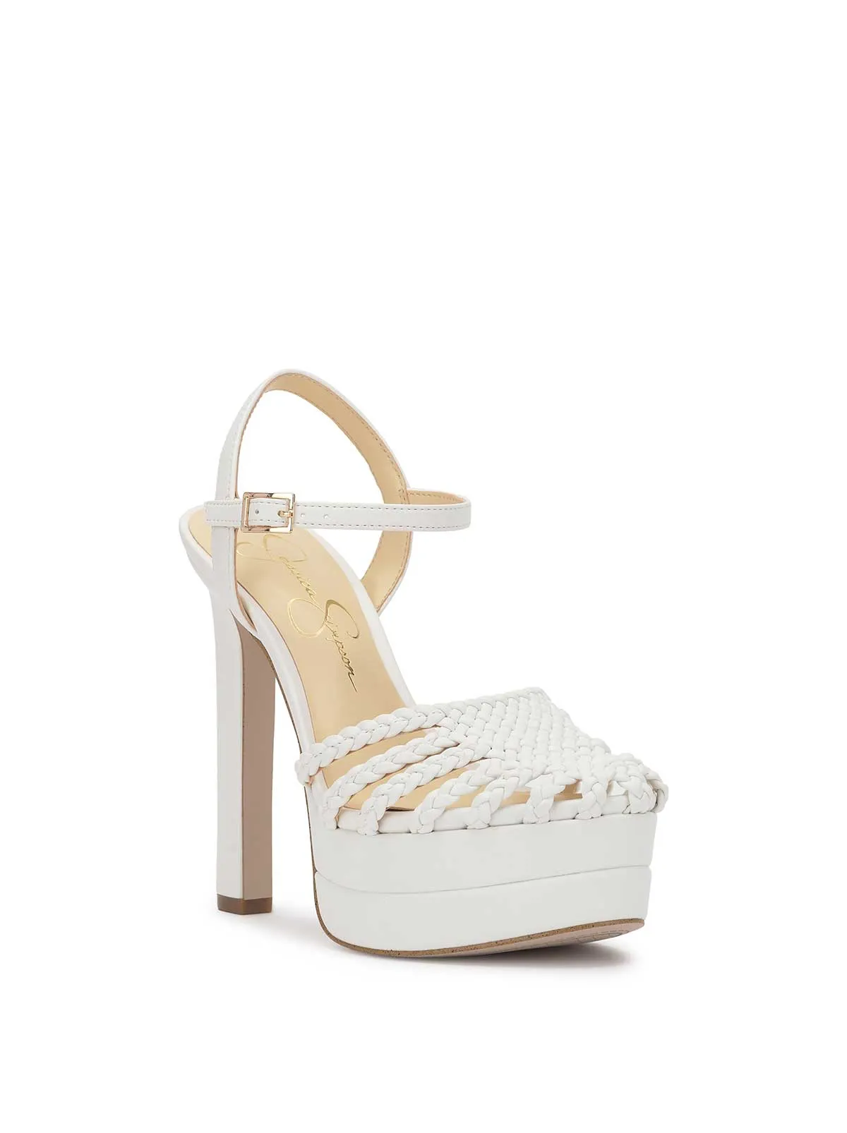 Inaia Platform Sandal in Bright White sold by Jessica Simpson product image thumbnail 4