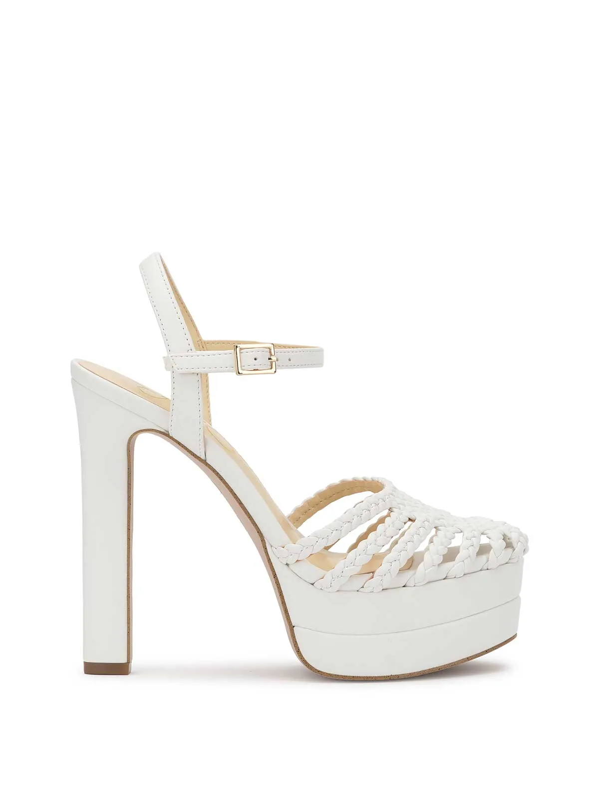 Inaia Platform Sandal in Bright White sold by Jessica Simpson