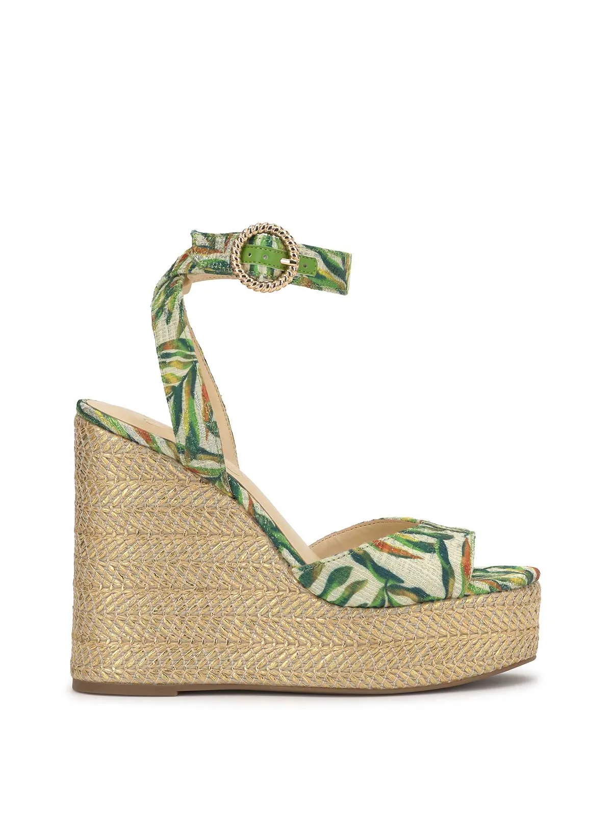 Kamindi Espadrille Wedge in Green Jungle sold by Jessica Simpson