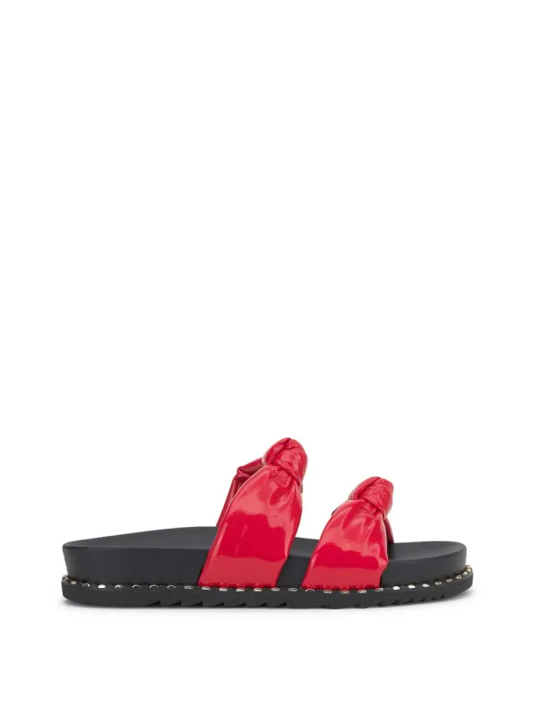 Caralyna Flat Sandal in Poppy sold by Jessica Simpson