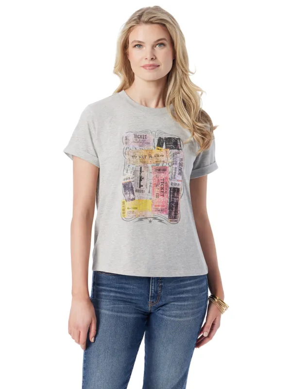 Ike Tee in Light Heather Grey sold by Jessica Simpson