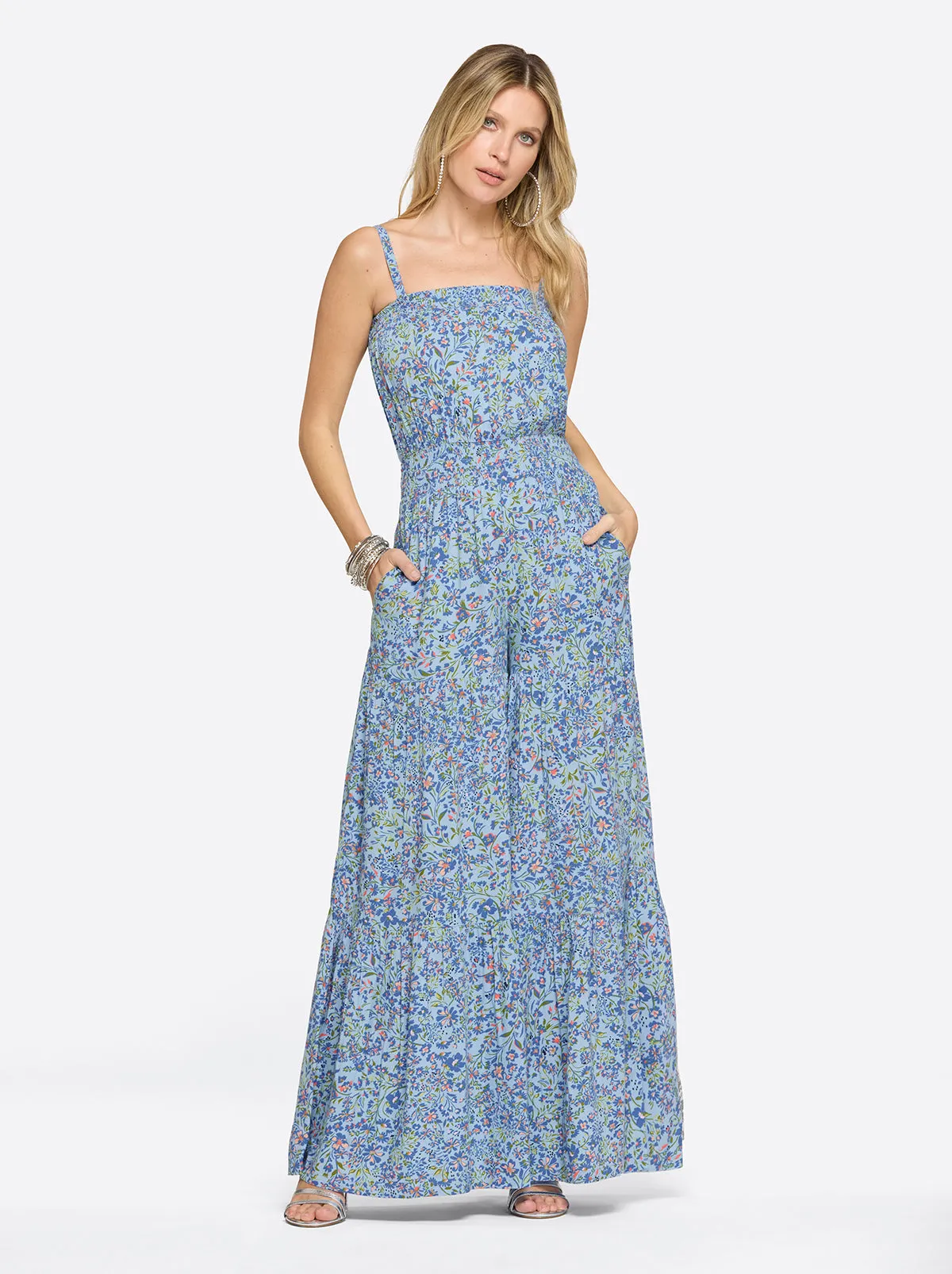 Devyn Jumpsuit in Decorative Blossoms sold by Jessica Simpson product image thumbnail 2