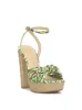 Immie Platform Sandal in Green Jungle sold by Jessica Simpson