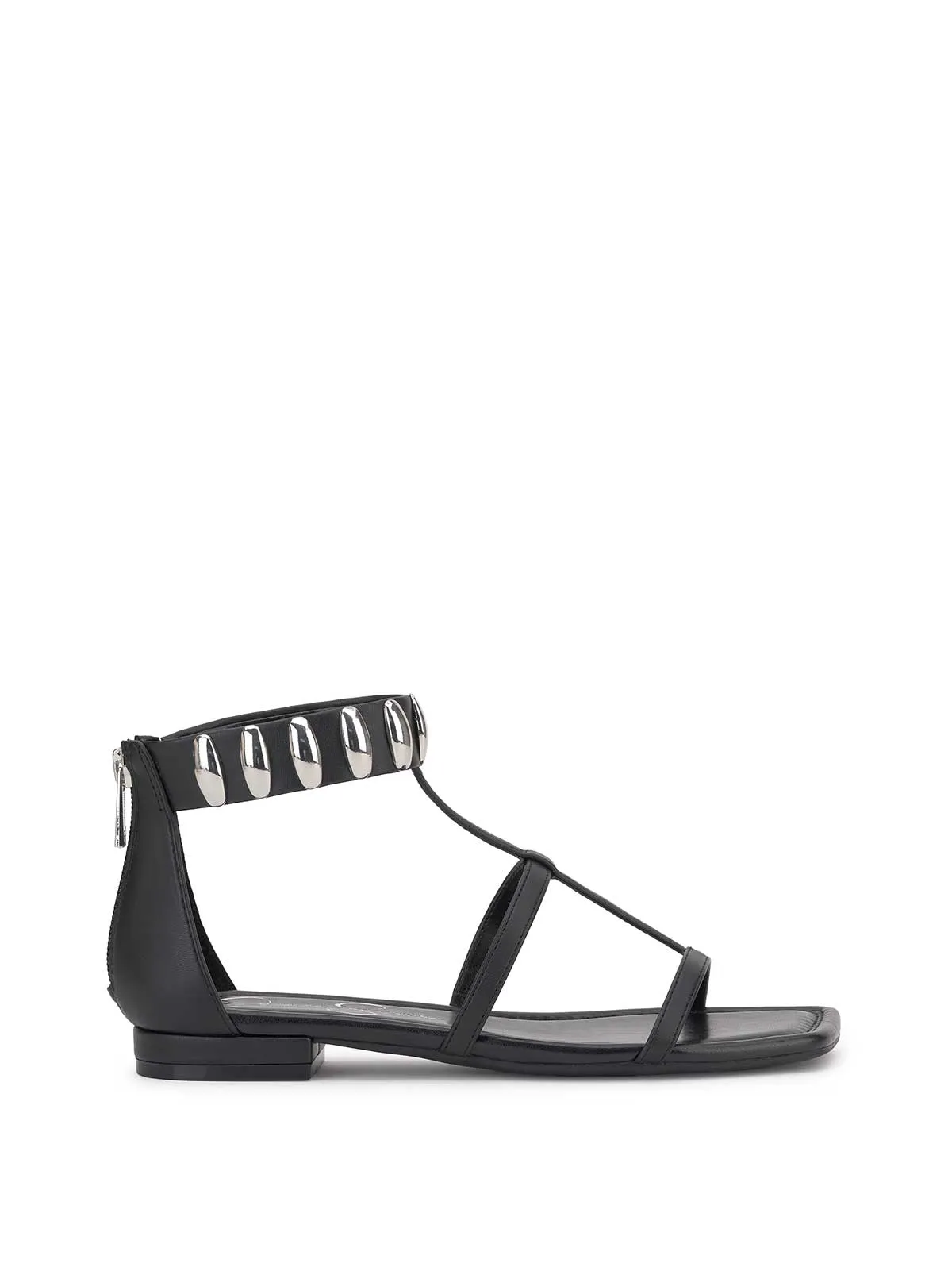Elusta Flat Sandal in Black sold by Jessica Simpson