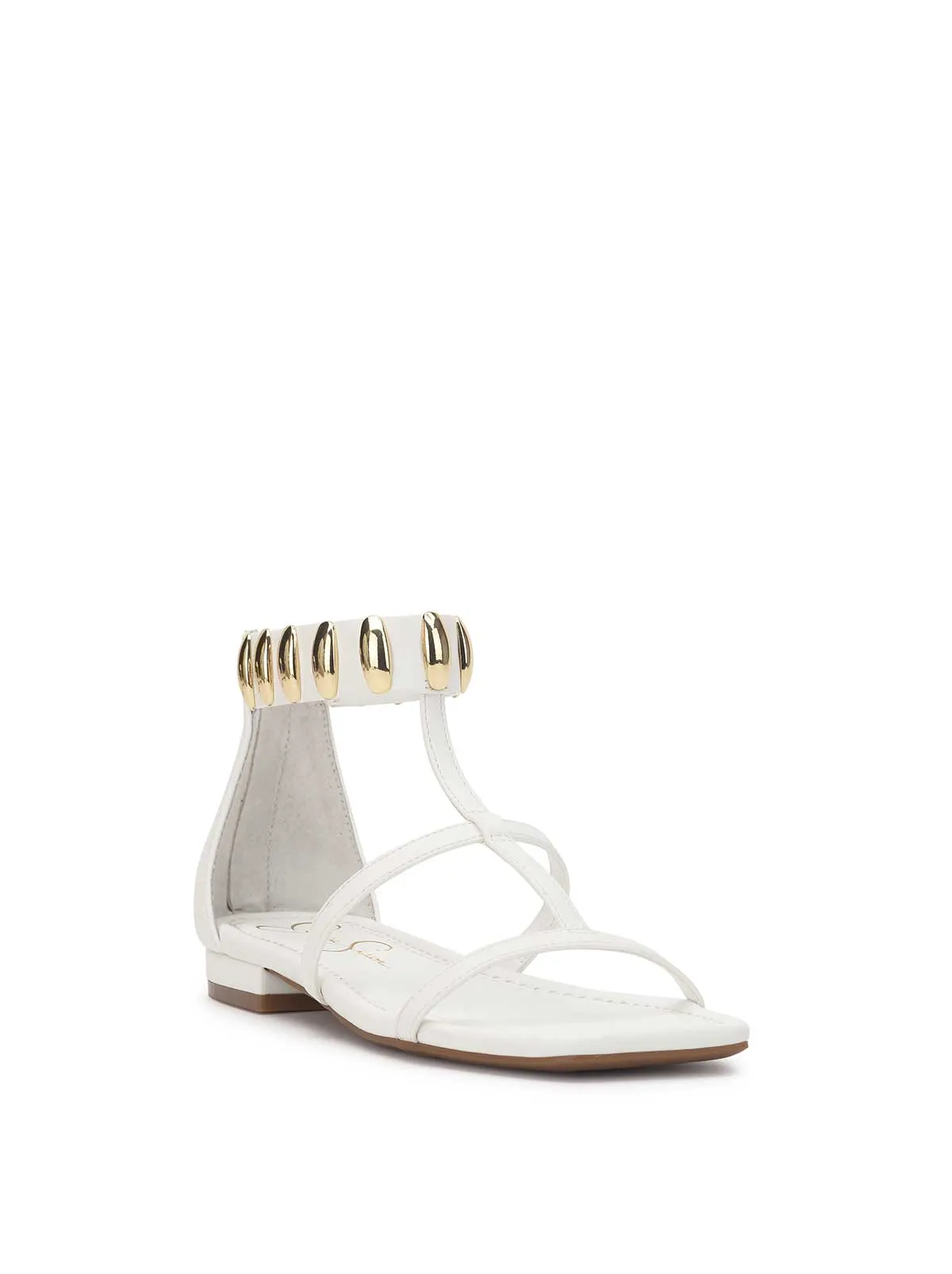 Elusta Flat Sandal in Bright White sold by Jessica Simpson product image thumbnail 4