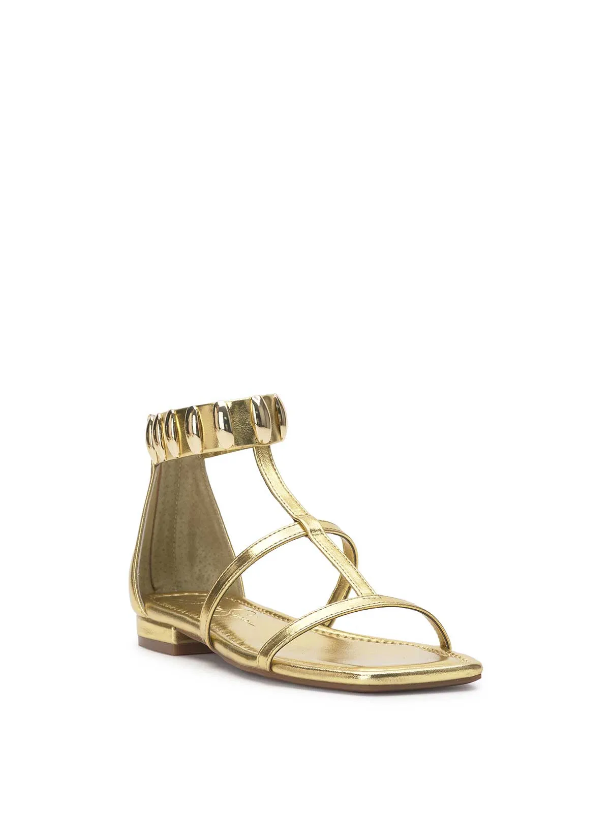 Elusta Flat Sandal in Gold sold by Jessica Simpson product image thumbnail 4