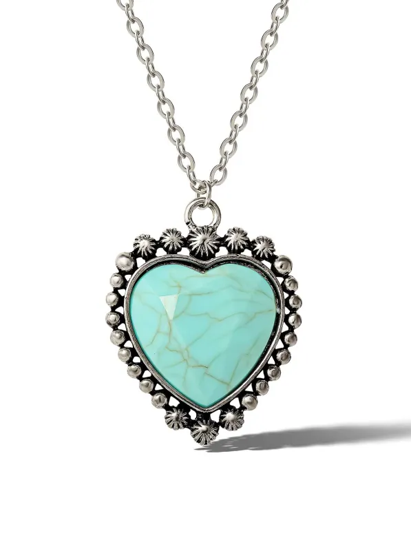 Turquoise Heart Necklace sold by Jessica Simpson