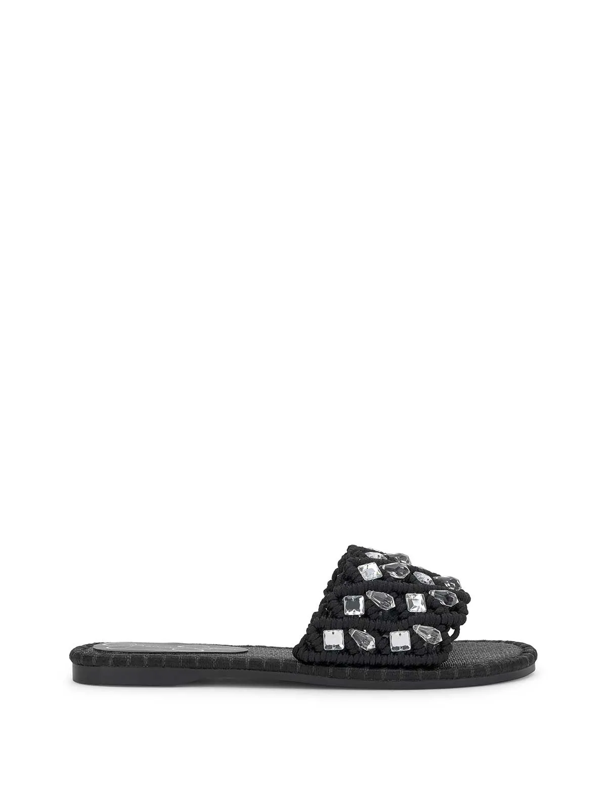 Brennara Flat Sandal in Black sold by Jessica Simpson