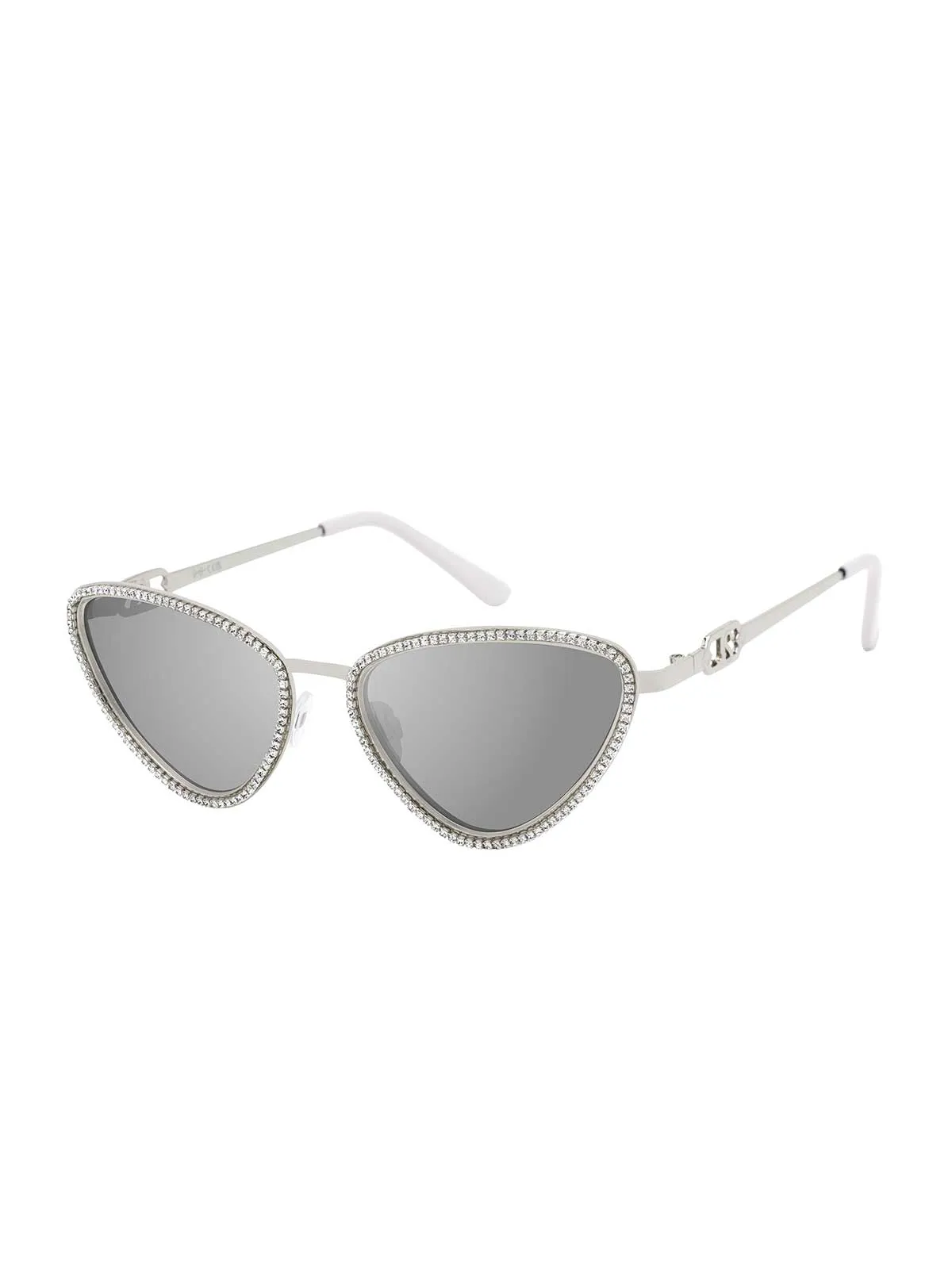 Triangle Crystal Encrusted Aviator Sunglasses in Silver sold by Jessica Simpson