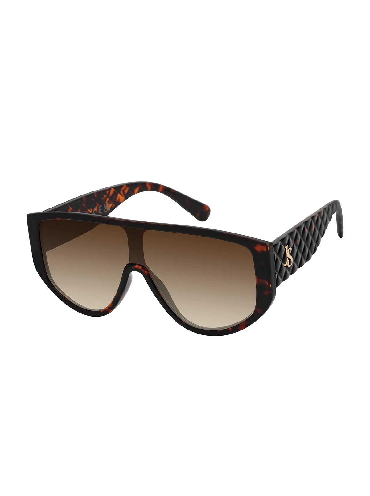 Stylish Shield Embossed Temple Sunglasses in Tortoise sold by Jessica Simpson