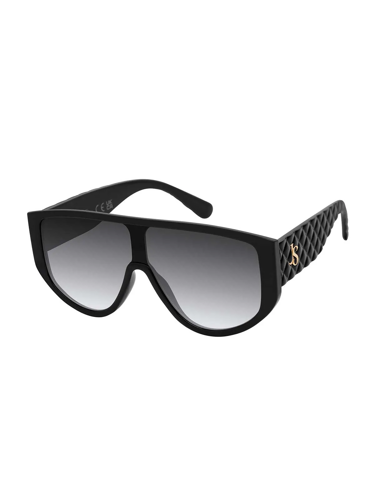 Stylish Shield Embossed Temple Sunglasses in Black sold by Jessica Simpson