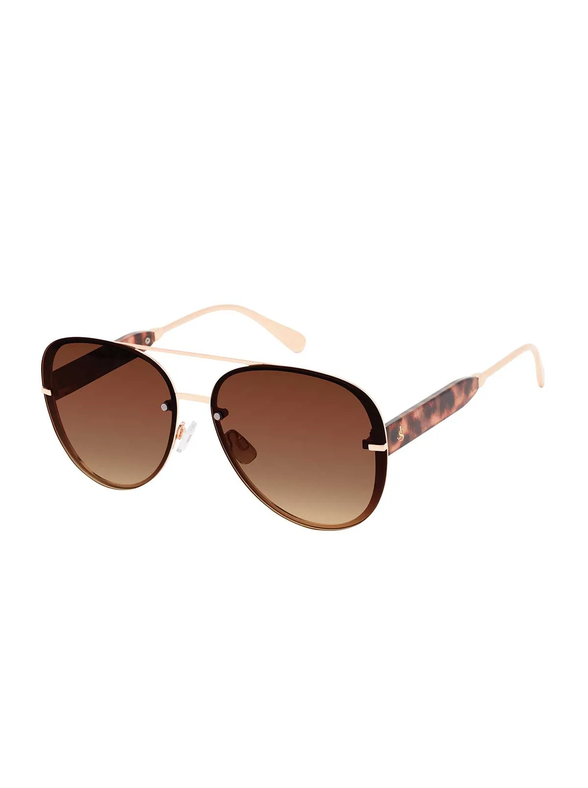Stylish Rimless Aviator Sunglasses in Rose Gold & Tortoise sold by Jessica Simpson
