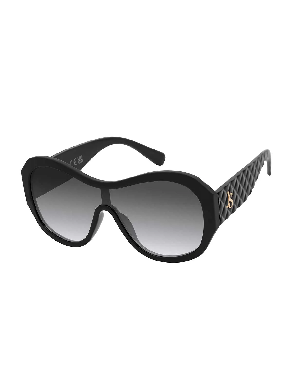 Stylish Oversized Shield Sunglasses in Black sold by Jessica Simpson