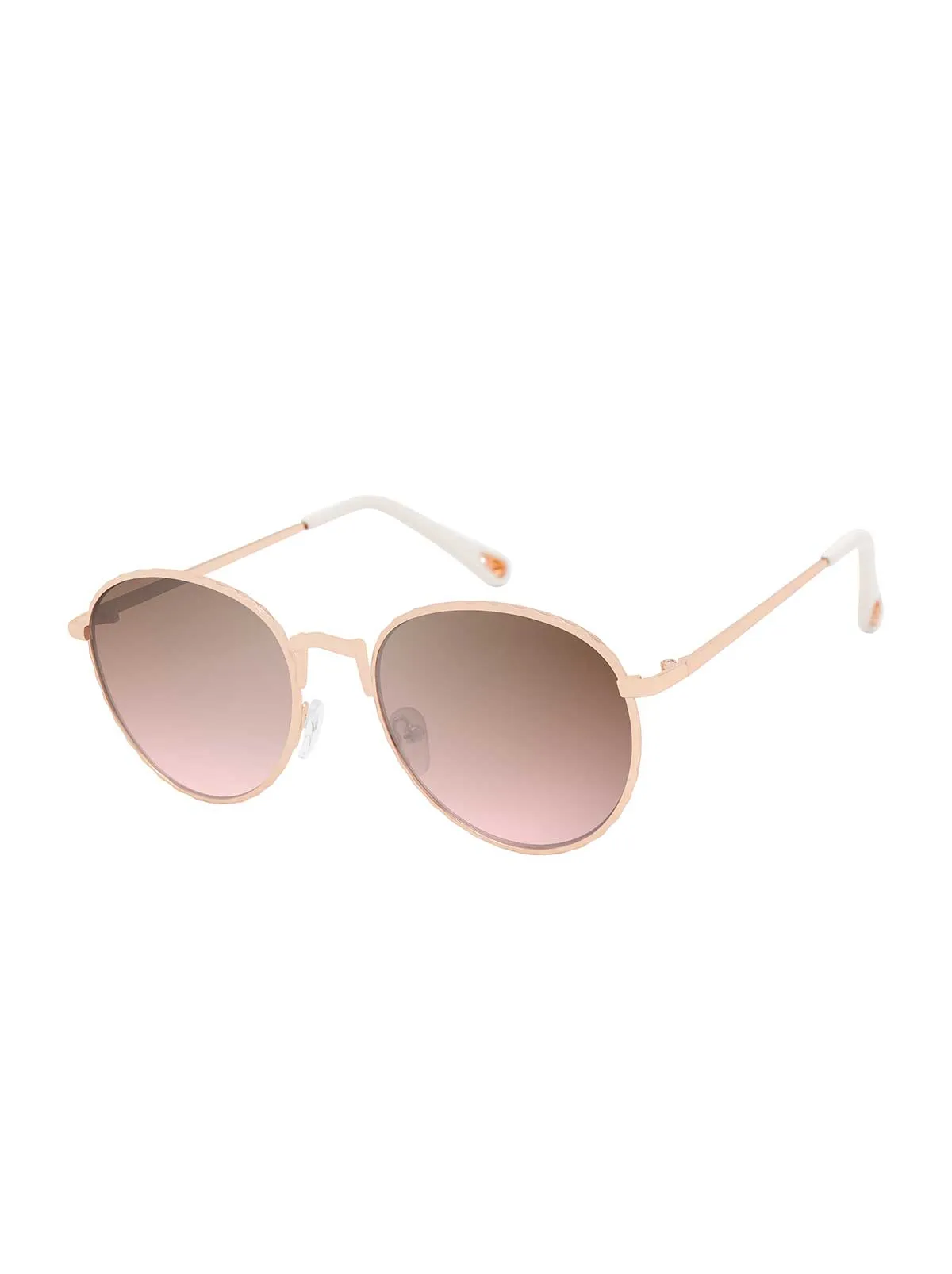 Stylish Metal Round Sunglasses in Matte Rose Gold sold by Jessica Simpson