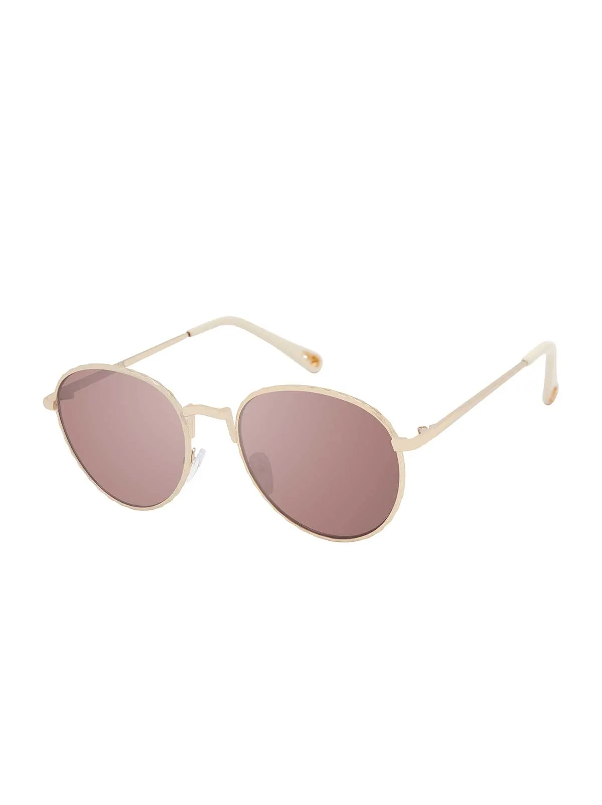 Stylish Metal Round Sunglasses in Matte Champagne sold by Jessica Simpson