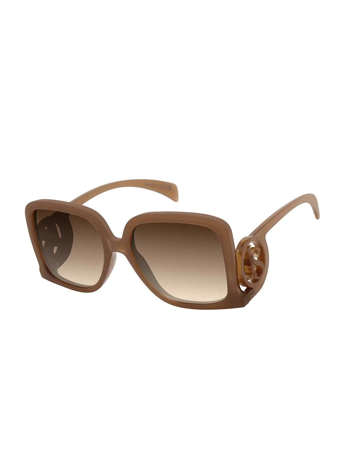 Square Underside Temple Sunglasses in Brown sold by Jessica Simpson