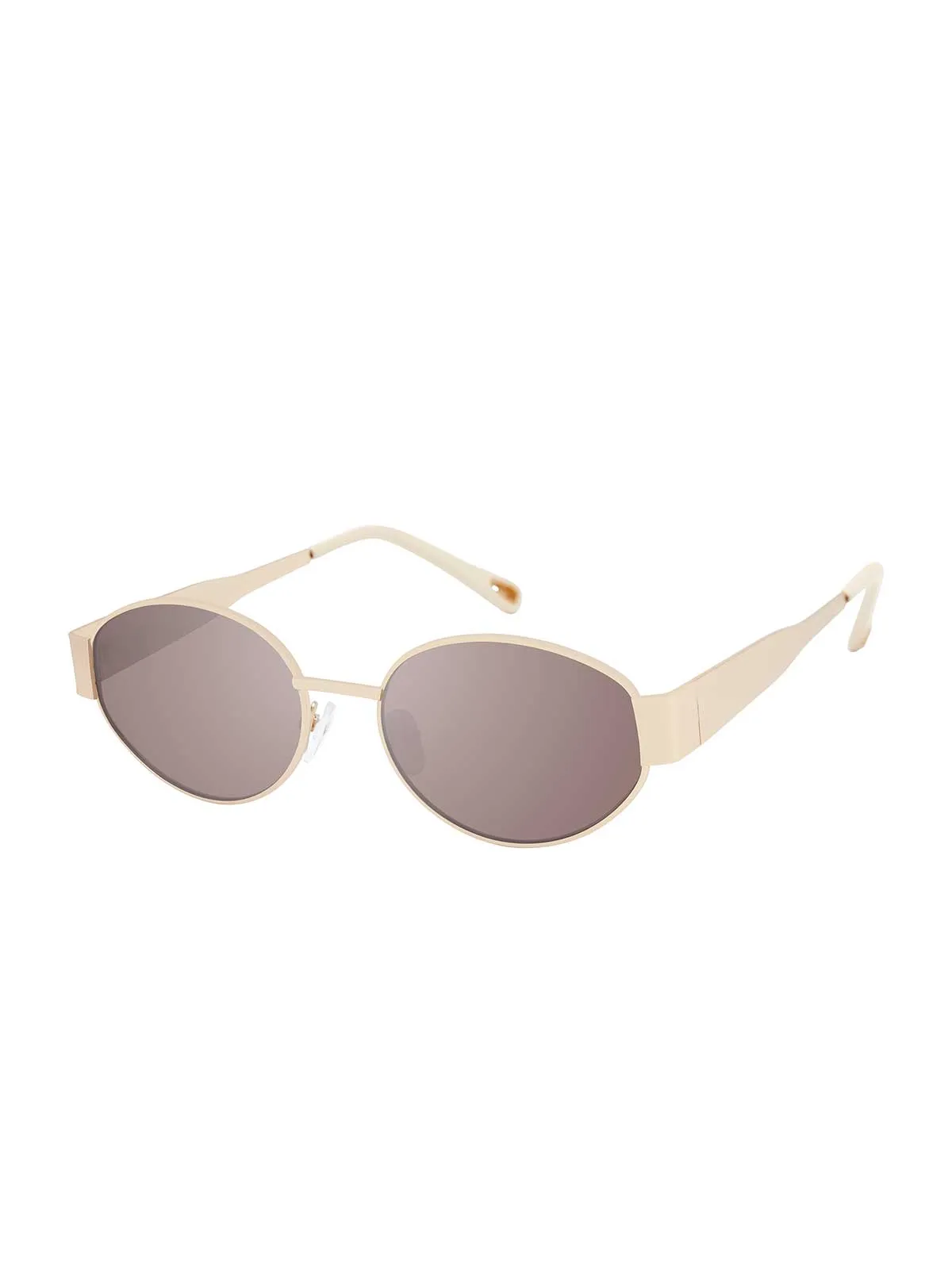 Slim Metal Oval Sunglasses in Matte Champagne sold by Jessica Simpson