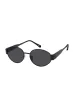 Slim Metal Oval Sunglasses in Black sold by Jessica Simpson