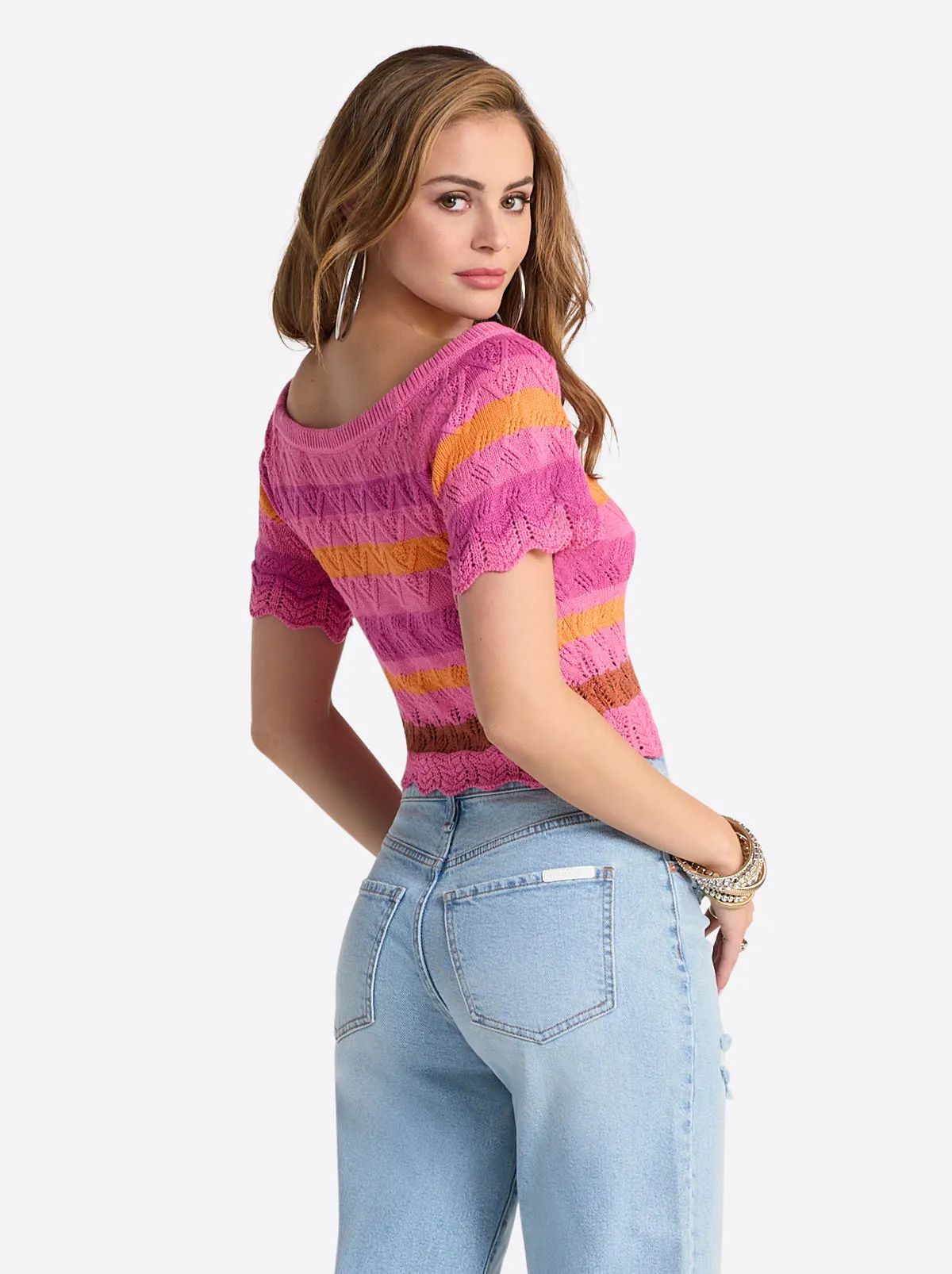 Edlyn Sweater in Rosebloom Combo sold by Jessica Simpson product image thumbnail 2