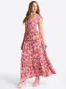 Clarice Maxi Dress in Rosebloom Wild Jacobeans sold by Jessica Simpson