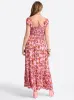 Clarice Maxi Dress in Rosebloom Wild Jacobeans sold by Jessica Simpson