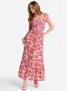 Clarice Maxi Dress in Rosebloom Wild Jacobeans sold by Jessica Simpson