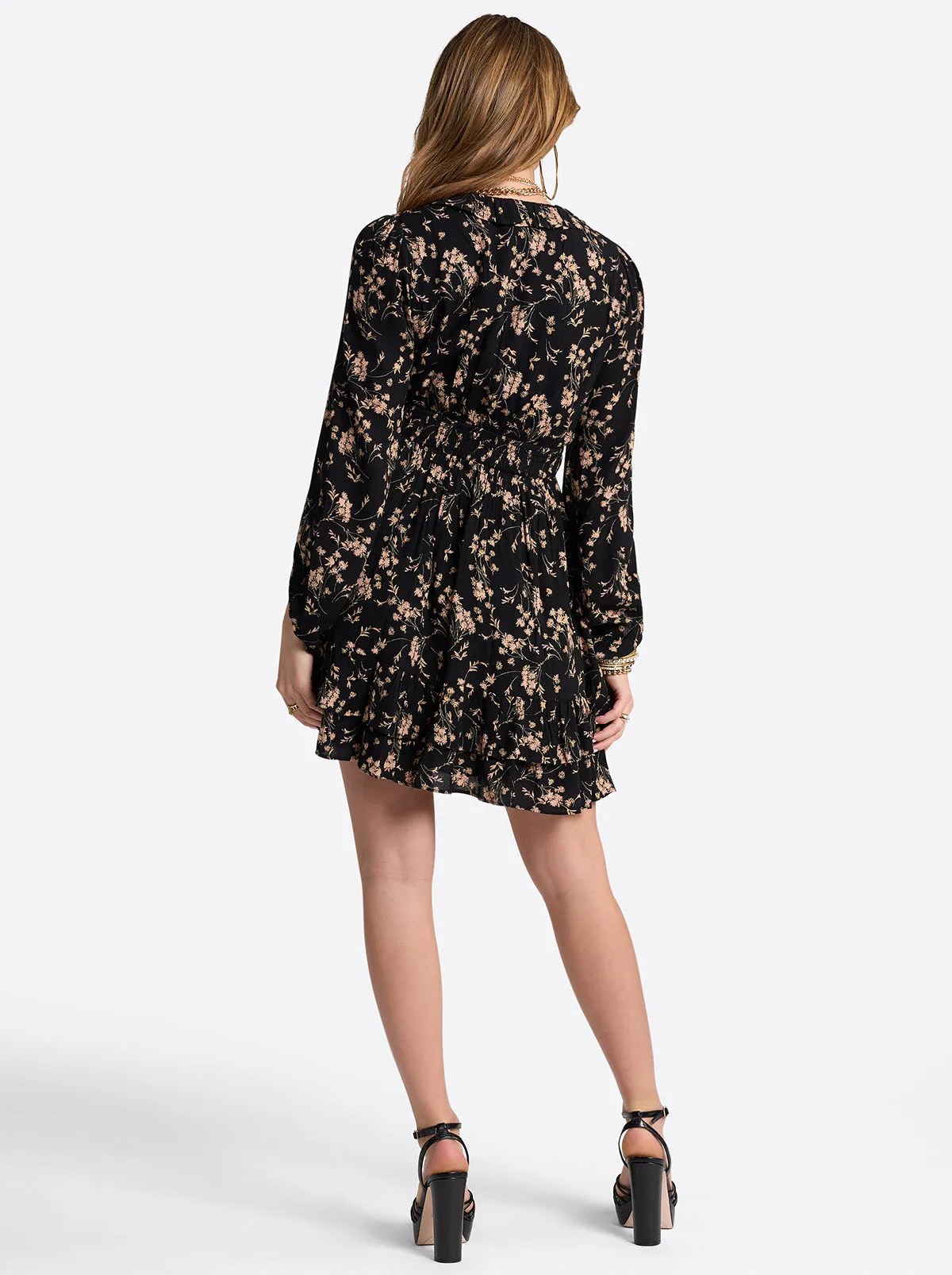 Yara Dress in Obsidian Wispy Ditsies sold by Jessica Simpson product image thumbnail 4