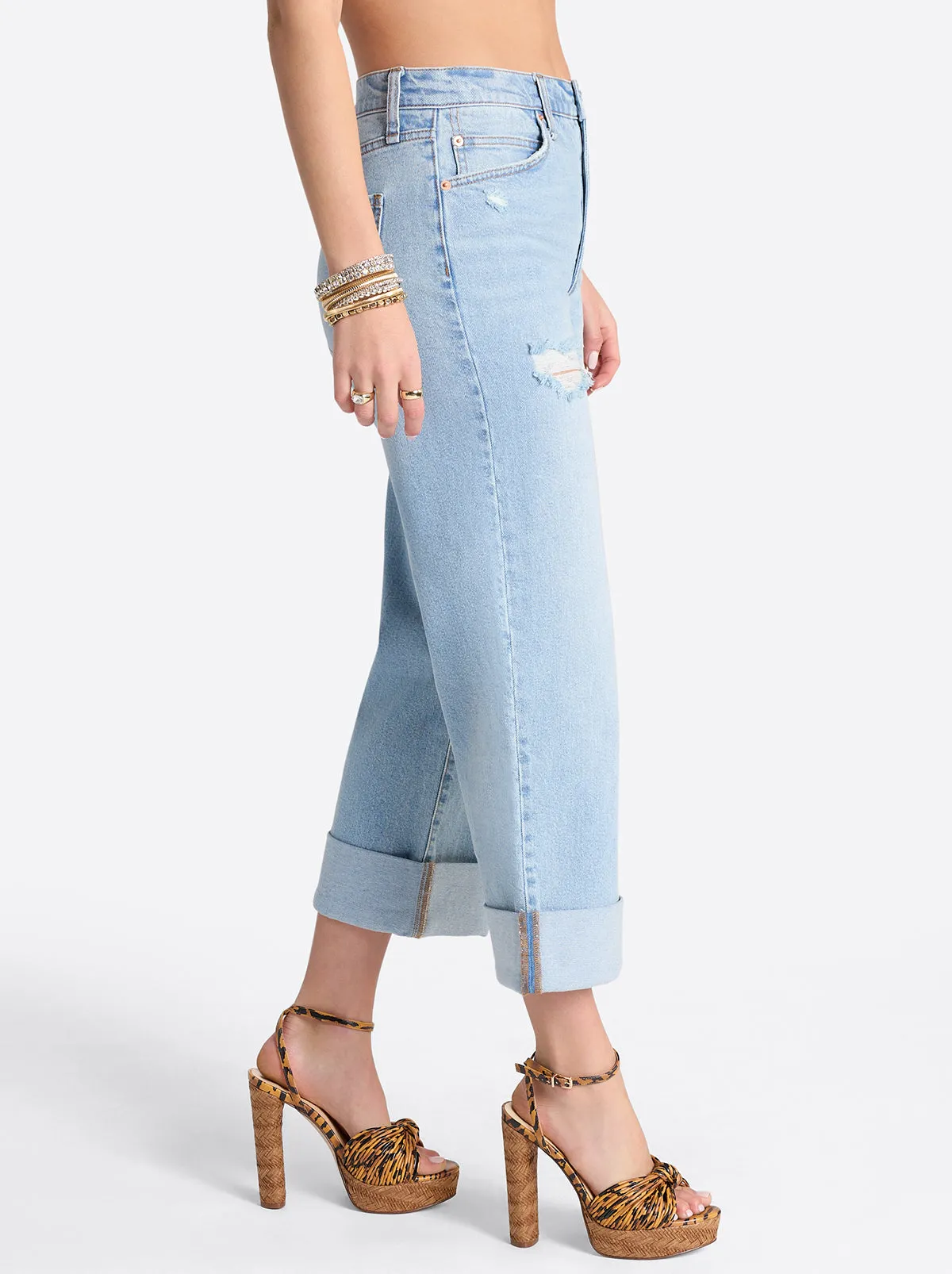 Valentine Wide Leg Boyfriend Jeans in Dearest sold by Jessica Simpson product image thumbnail 2