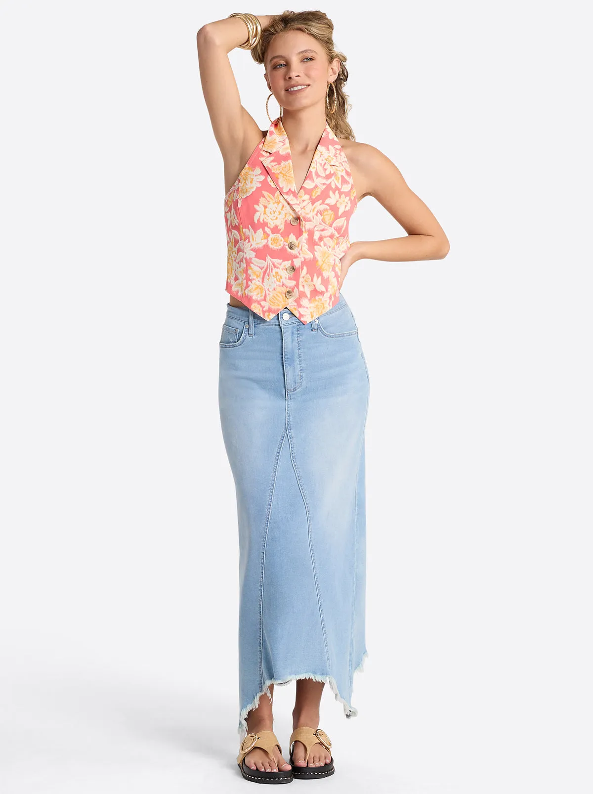 Della Maxi Skirt in Mystic Breeze sold by Jessica Simpson product image thumbnail 5