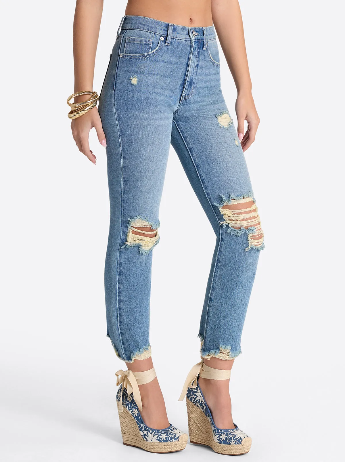 Harmony Straight High Rise Jeans in Incline sold by Jessica Simpson product image thumbnail 2
