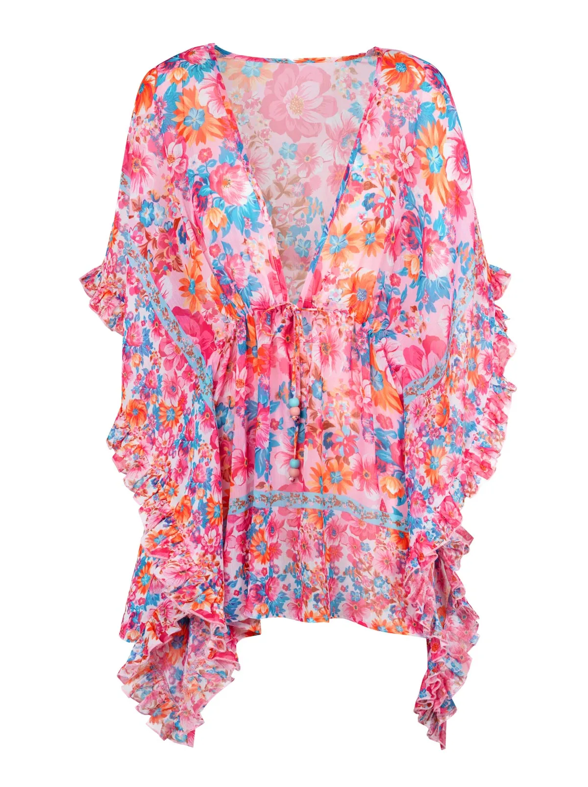 Ruffle Cover Up in Flower Paradise sold by Jessica Simpson product image thumbnail 5
